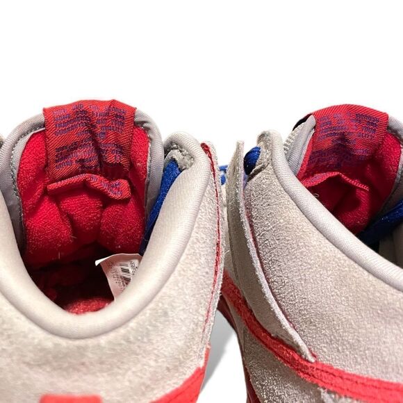 Nike SB Dunk High Medium Grey Varsity Red Old Royal - Picture 6 of 12